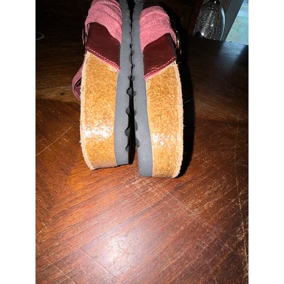 Birkenstock Tatami Tatum Burgundy Clogs Heart Buckle Slip On Womens 7 NWOB - Picture 6 of 11